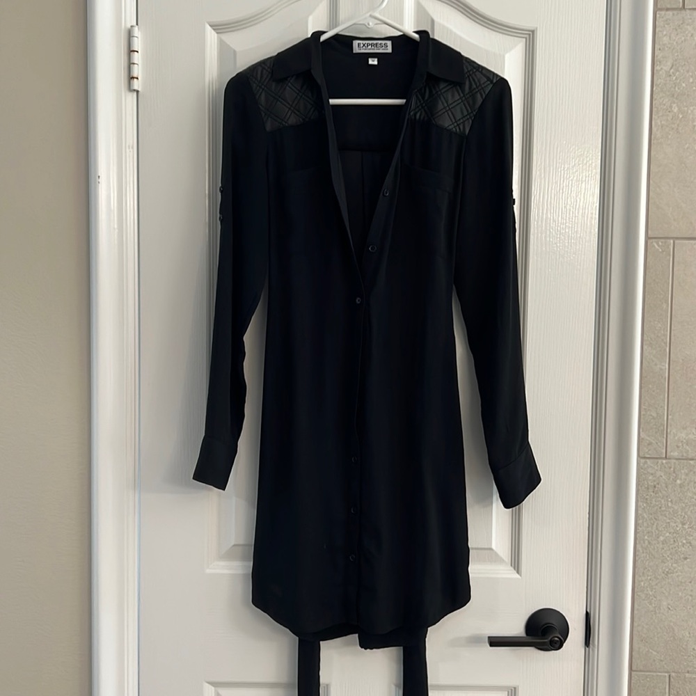 Express Black Long Sleeved Dress